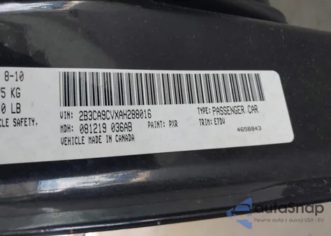 2010 Dodge Charger Rallye z USA, uszkodzony, nr VIN 2B3CA9CVXAH288016